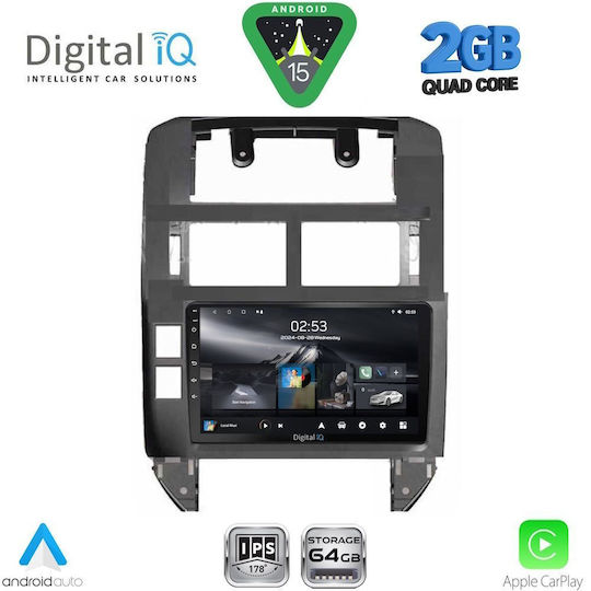 Digital IQ Ηχοσύστημα Αυτοκινήτου για Volkswagen Polo 2002-2009 (Bluetooth/USB/WiFi/GPS/Apple-Carplay/Android-Auto) με Οθόνη Αφής 9"