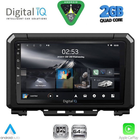 Digital IQ Ηχοσύστημα Αυτοκινήτου για Suzuki Jimny 2018 (Bluetooth/USB/WiFi/GPS/Apple-Carplay/Android-Auto) με Οθόνη Αφής 9"