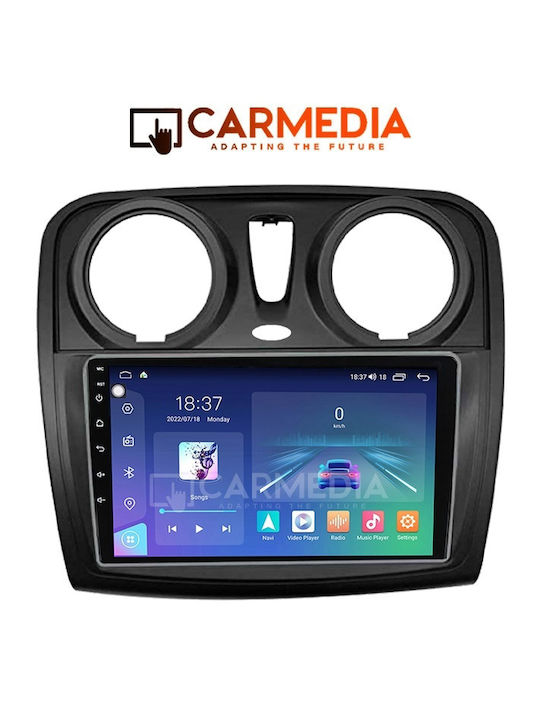 Carmedia Car Audio System for Dacia Dokker 2012 (Bluetooth/USB/WiFi/GPS/Apple-Carplay/Android-Auto) with Touch Screen 9"