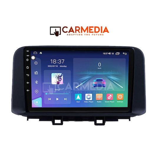 Carmedia Ηχοσύστημα Αυτοκινήτου για Hyundai Kona 2017 (Bluetooth/USB/WiFi/GPS/Apple-Carplay/Android-Auto) με Οθόνη Αφής 10"
