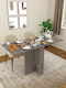 Collapsible Kitchen Table MDF Retro Gray 133x75x75cm