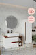 Bathroom Vanity Cabinet With Sink And Column 3pcs White 80x45x53cm