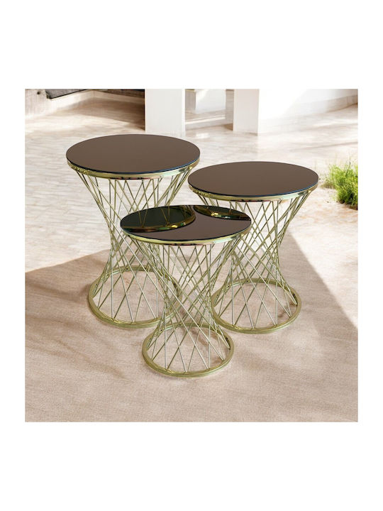 Metallisches Zigon Kaffeetisch Gold 55x42cm