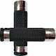 Avon Grips Γκριπ Τιμόνι 25,4mm K25 Diamond Knurled No Flange Throttle-by-wire Soft K25-ch-fly Ασημί Χρώμιο