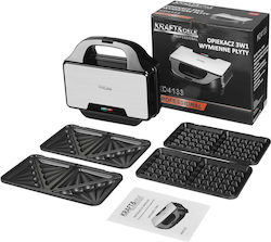 Kraft & Dele KD4133 1500W за 2 Сандвичи Зелена