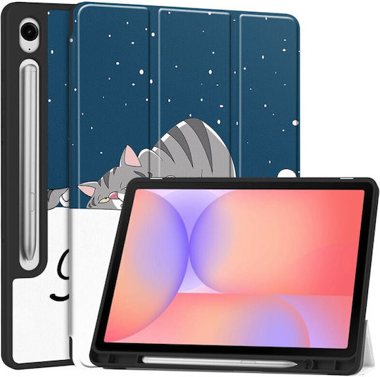 Husă Samsung Galaxy Tab S10 FE Plus 13.1" Suport S Pen Piele Eco Smart Cover Good Night