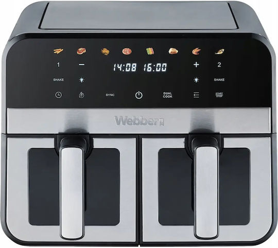 Webber Air Fryer με Διπλό Αποσπώμενο Κάδο 9lt