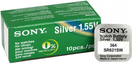 Sony Watch Battery 364 Batterie Silber-Oxid für Uhren SR60 1.55V 1Stück