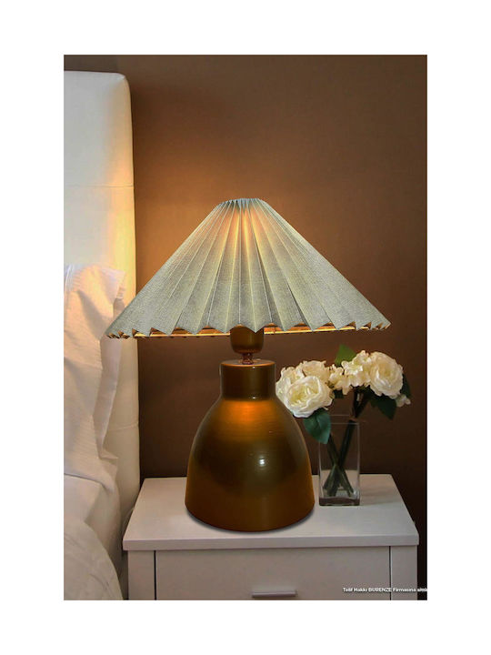 Moderner Tischlampen Regenschirm Gold Eskitme 40cm