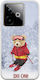 Xmas Bear Ski On Realme GT 7 5G Flexible TPU Transparent Silicone Mobile Phone Case