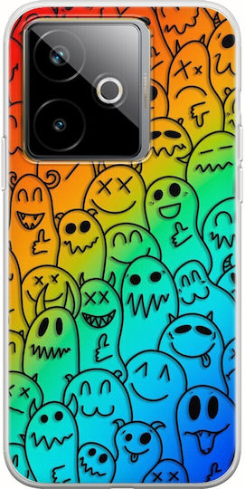 Funny Ghosts Realme Gt 7 5g Flexible Tpu Διάφανη Σιλικόνη