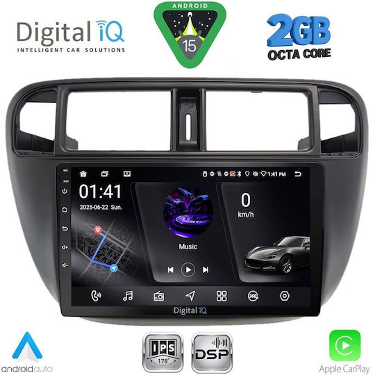 Digital IQ Ηχοσύστημα Αυτοκινήτου για Honda Civic 1995-2001 με Clima (Bluetooth/USB/WiFi/GPS/Apple-Carplay/Android-Auto) με Οθόνη Αφής 9"
