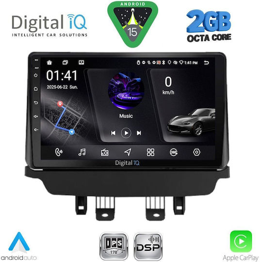 Digital IQ Car Audio System for Mazda 2 2014-2023 (Bluetooth/USB/WiFi/GPS/Apple-Carplay/Android-Auto) with Touch Screen 9"