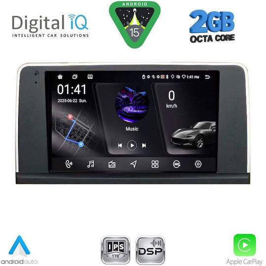 Digital IQ Car Audio System for BMW Series 3 2012-2018 (Bluetooth/USB/WiFi/GPS/Apple-Carplay/Android-Auto) with Touch Screen 9"