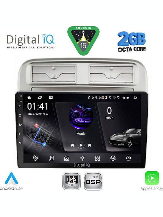 Digital IQ Car Audio System for Fiat Grande Punto 2005-2012 (Bluetooth/USB/WiFi/GPS/Apple-Carplay/Android-Auto) with Touch Screen 9"