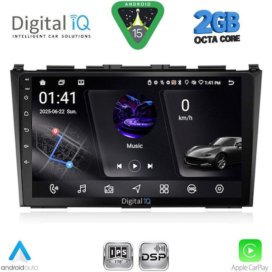 Digital IQ Car Audio System for Honda CR-V 2006-2012 (Bluetooth/USB/WiFi/GPS/Apple-Carplay/Android-Auto) with Touch Screen 9"