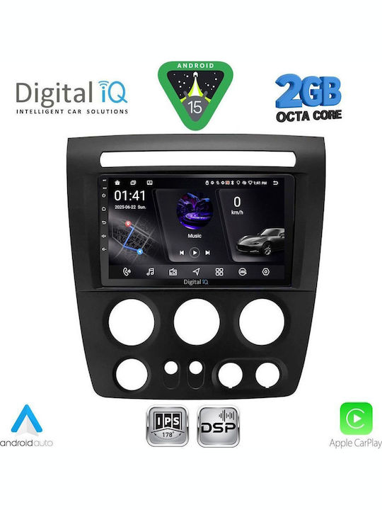 Digital IQ Car Audio System Hummer H3 2005-2009 (Bluetooth/USB/WiFi/GPS/Apple-Carplay/Android-Auto) with Touch Screen 9"