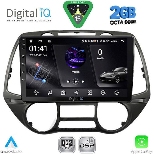 Digital IQ Автомобилна Аудио Система (Блутут/USB/WiFi/GPS/Apple-Carplay/Android-Auto) с Тъчскрийн 9"