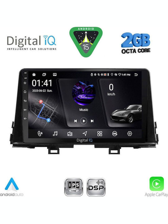 Digital IQ Car Audio System for Kia Picanto 2017-2021 (Bluetooth/USB/WiFi/GPS/Apple-Carplay/Android-Auto) with Touch Screen 9"