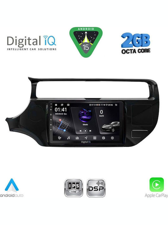Digital IQ Car Audio System for Kia Rio 2015-2018 (Bluetooth/USB/WiFi/GPS/Apple-Carplay/Android-Auto) with Touch Screen 9"