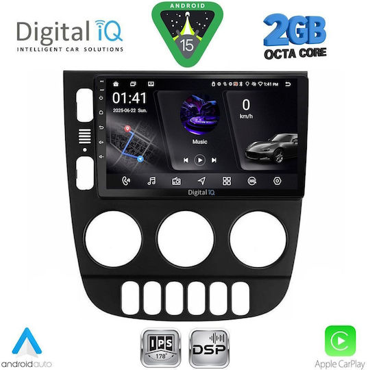 Digital IQ Car Audio System for Mercedes-Benz ML 2002-2005 (Bluetooth/USB/WiFi/GPS/Apple-Carplay/Android-Auto) with Touch Screen 9"