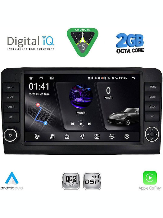 Digital IQ Car Audio System for Mercedes-Benz ML / GL Class 2005-2011 (Bluetooth/USB/WiFi/GPS/Apple-Carplay/Android-Auto) with Touch Screen 9"