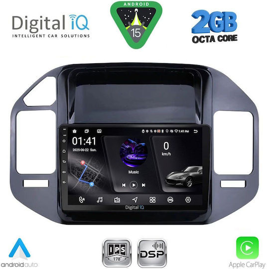 Digital IQ Car Audio System for Mitsubishi Pajero 1999-2006 (Bluetooth/USB/WiFi/GPS/Apple-Carplay/Android-Auto) with Touch Screen 9"