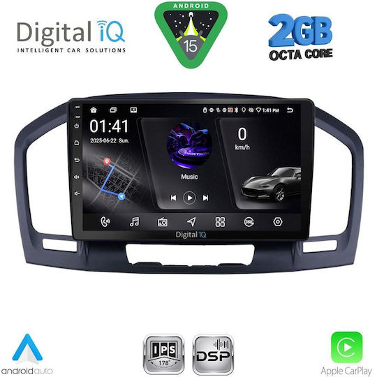 Digital IQ Car Audio System for Opel Insignia 2008-2013 (Bluetooth/USB/WiFi/GPS/Apple-Carplay/Android-Auto) with Touch Screen 9"