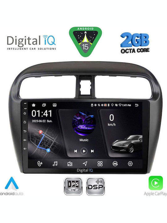 Digital IQ Car Audio System for Mitsubishi Space Star 2013-2020 (Bluetooth/USB/WiFi/GPS/Apple-Carplay/Android-Auto) with Touch Screen 9"