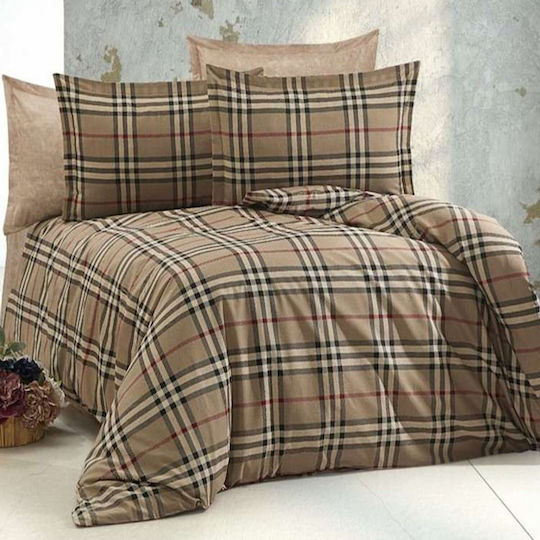 MayHome Sheet Sets Double with Elastic 140x200+25cm. Geometric 4pcs