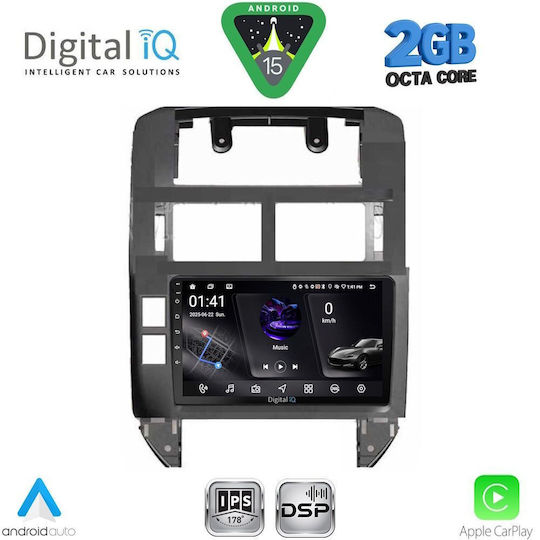 Digital IQ Car Audio System for Volkswagen Polo 2002-2009 (Bluetooth/USB/WiFi/GPS/Apple-Carplay/Android-Auto) with Touch Screen 9"