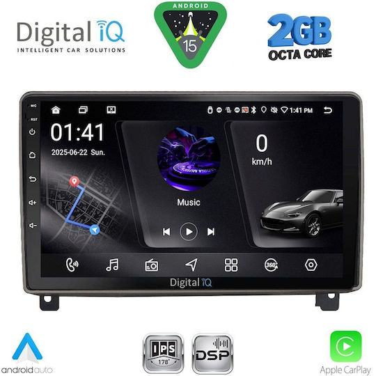 Digital IQ Car Audio System for Peugeot 407 2004-2011 (Bluetooth/USB/WiFi/GPS/Apple-Carplay/Android-Auto) with Touch Screen 9"