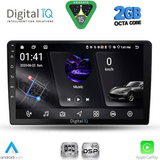Digital IQ Car Audio System for Ssangyong Rexton 2002-2006 (Bluetooth/USB/WiFi/GPS/Apple-Carplay/Android-Auto) with Touch Screen 9"