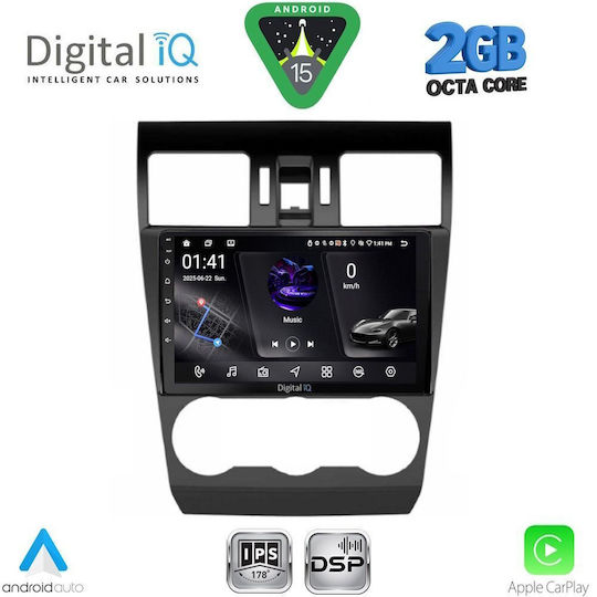 Digital IQ Car Audio System for Subaru Forester / Impreza 2013-2019 (Bluetooth/USB/WiFi/GPS/Apple-Carplay/Android-Auto) with Touch Screen 9"