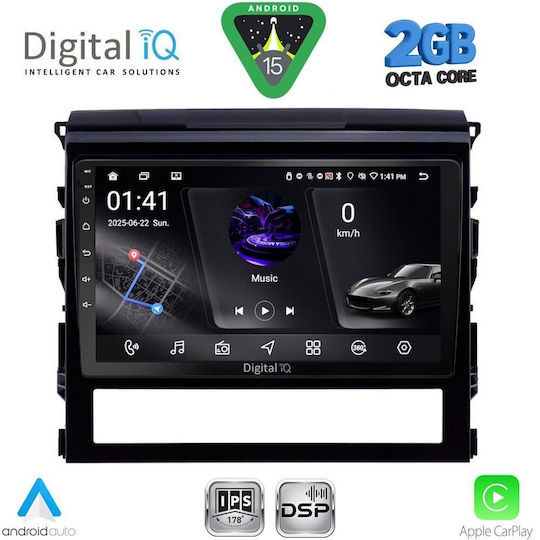 Digital IQ Sistem Audio Auto pentru Toyota Croazieră pe uscat 2016-2019 (Bluetooth/USB/WiFi/GPS/Apple-Carplay/Android-Auto) cu Ecran Tactil 9"
