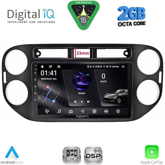 Digital IQ Car Audio System for Volkswagen Tiguan 2011-2016 (Bluetooth/USB/WiFi/GPS/Apple-Carplay/Android-Auto) with Touch Screen 9"