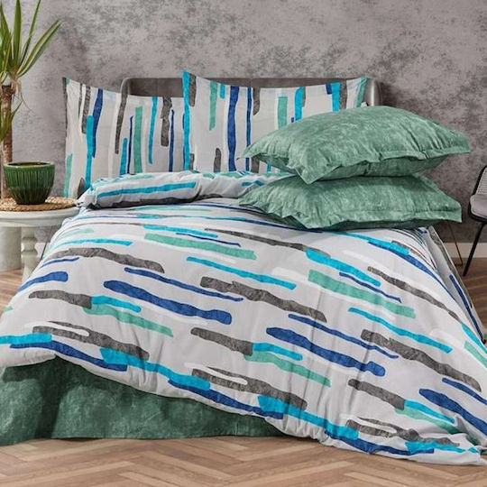 MayHome Bettwäsche-Set Halb-Doppel 180x240cm. Geometric 3Stück