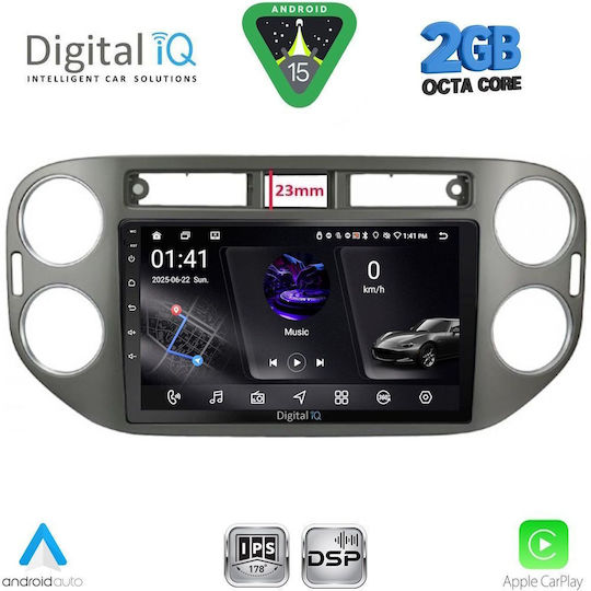 Digital IQ Ηχοσύστημα Αυτοκινήτου για Volkswagen Tiguan 2011-2016 (Bluetooth/USB/AUX/WiFi/GPS/Apple-Carplay/Android-Auto) με Οθόνη Αφής 9"