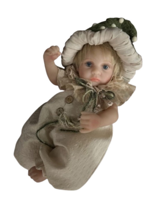 Christmas Decorative Doll Vinyl Green Hat 25cm