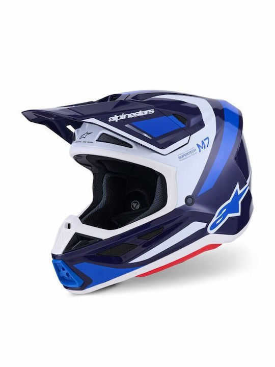 Alpinestars S-M7 Rise Blue Gloss Κράνος Μηχανής...