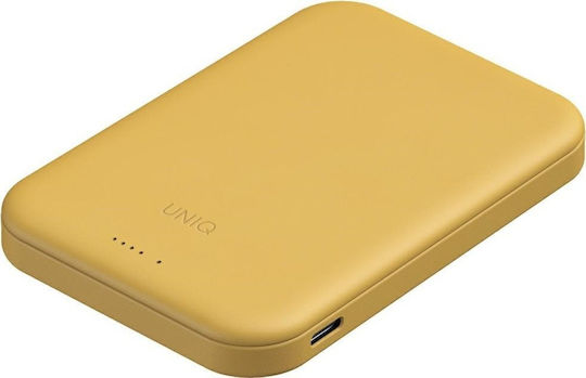 Uniq Lyden Lexa MagSafe Power Bank 5000mAh 20W with USB-C Port Power Delivery Yellow