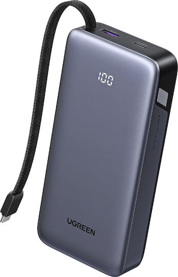 Ugreen PB536 Power Bank 20000mAh 45W με Θύρα USB-A και Θύρα USB-C Power Delivery Γκρι