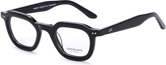 Johnocera Robert Jn269 C01 Unisex Ацетатни Рамки За Очилa Кръгли Черни