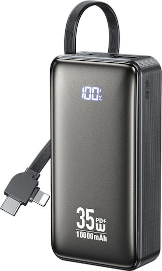 WK WP-61 Power Bank 10000mAh 35W Power Delivery / Quick Charge Μαύρο