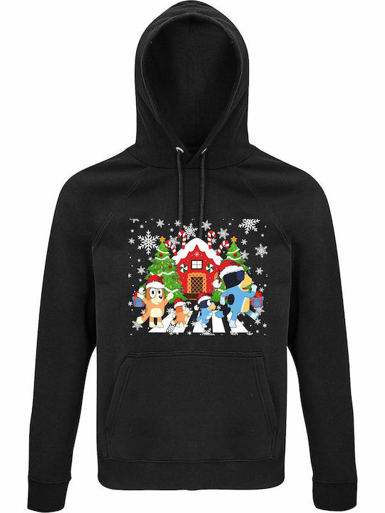kirikoko Kinder-Sweatshirt mit Kapuze Black Blu...