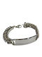 Kalliopi Silver Ανδρικό Βραχιόλι Ταυτότητα από Ατσάλι 22cm