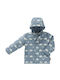 Waterproof Kids' Casual Jacket with Lining & Hood Whale Blue