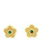 Drandakis Earrings made of Silver Gold Plated with Stones