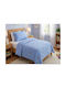 MayHome Set Kinderbettbezug 1,5-fach mit Kissenbezug Hellblau 180x240cm