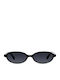Meller Osei Women's Sunglasses with Black Horn-Rimmed Frame and Black Lens OS-TUTCAR